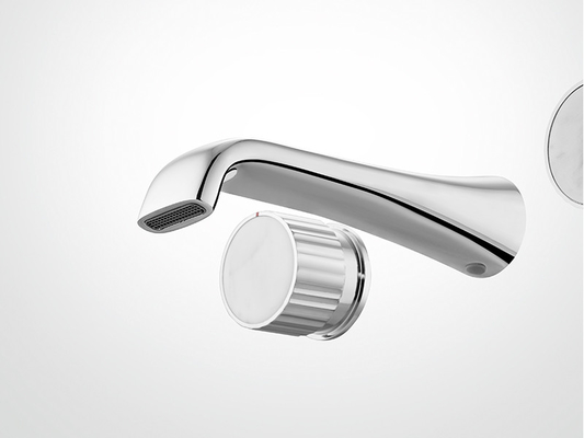 Conceal Wall Hung Basin Mixer Taps Knob Control Chrome / Gold Color