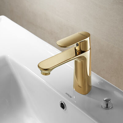 ARROW Modern Gold Basin Mixer Faucet Wall-Mounted Single Handle with Imported Swiss Aerator