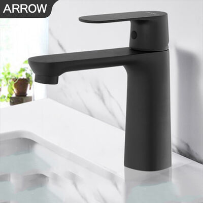ARROW Contemporary Single Hole Deck Mounted Brass Bathroom Faucet with Ceramic Valve Core and 5 Year Warranty