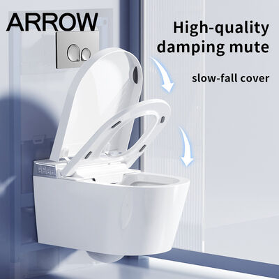 Wall-Mounted Smart Toilet with Heated Seat and Remote Control - Modern Bidet Toilet