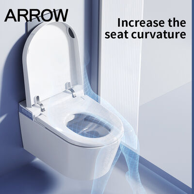 Wall-Mounted Smart Toilet with Heated Seat and Remote Control - Modern Bidet Toilet