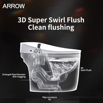 ARROW Modern Smart Toilet with Siphon Flushing Heated Seat and Nozzle Self-cleaning Intelligent Bidet Toilet