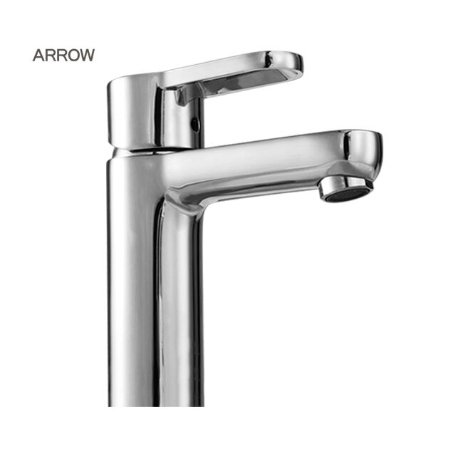 ARROW Chrome Plated Single Handle Basin Mixer Faucet with Ceramic Valve Core for Bathroom Sink